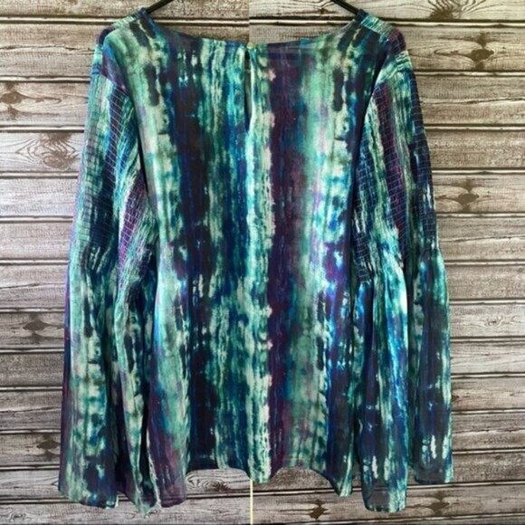 Messino Women's Semi-Sheer Multi-Colored Blouse Size XXL - Picture 2 of 12